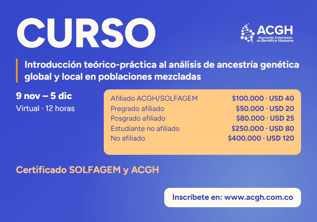 Introducción teórico-práctica al análisis de ancestría genética global y local en poblaciones mezcladas